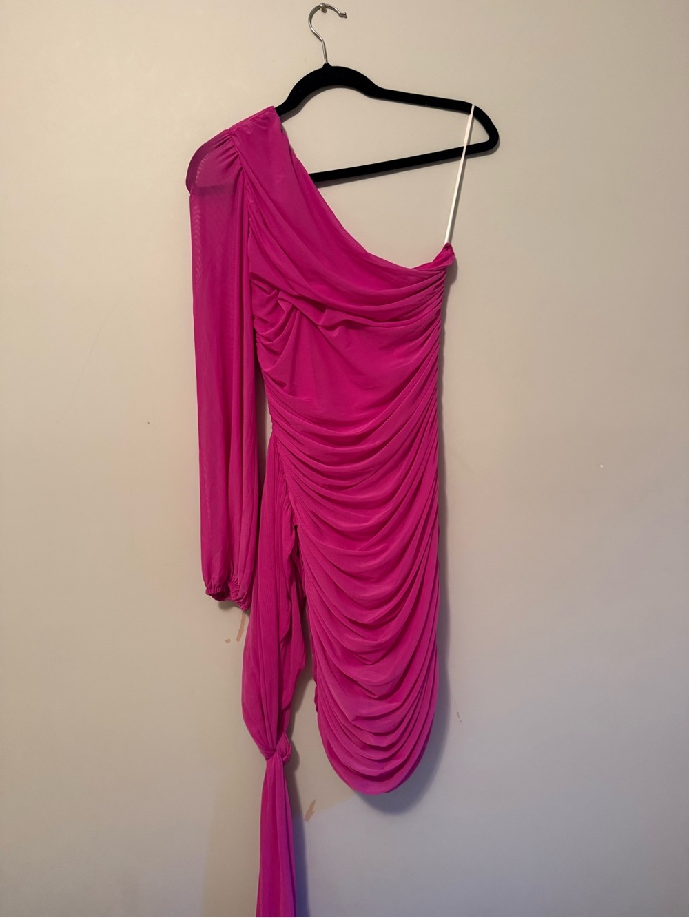 Hello Molly Pink One Shoulder Mini Dress